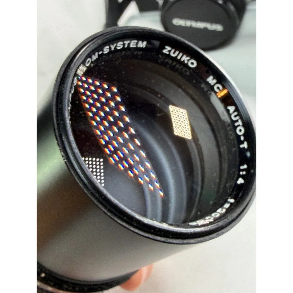 BUNDLE Olympus OM-2 35mm SLR Camera 3 Zuiko Lens 28mm 50mm 200mm Winder Flash